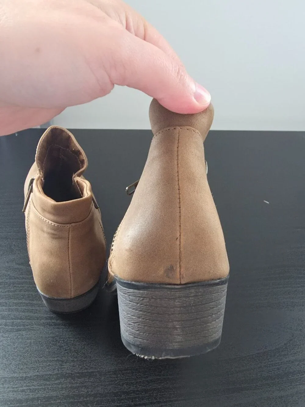 American Rag Brown Zipper Detail Ankle Boot - Size 6.5